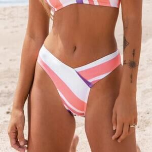 NWT Luminescent Retro V Front Hipster Bikini Bottoms Size XS